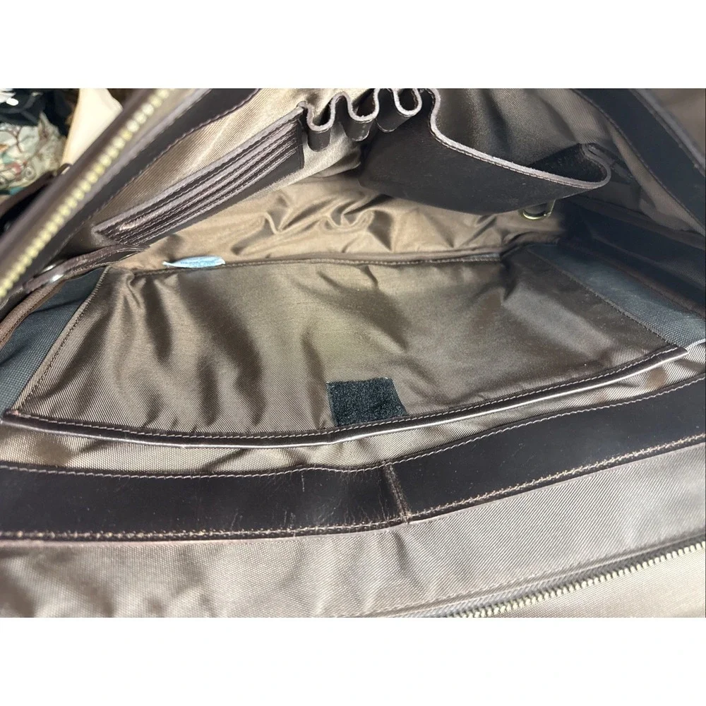 Rustic Town leather messenger‎ Laptop Shoulder bag Brown 16x13x3.5
